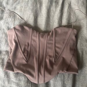 Joah Brown size small suede contour corset